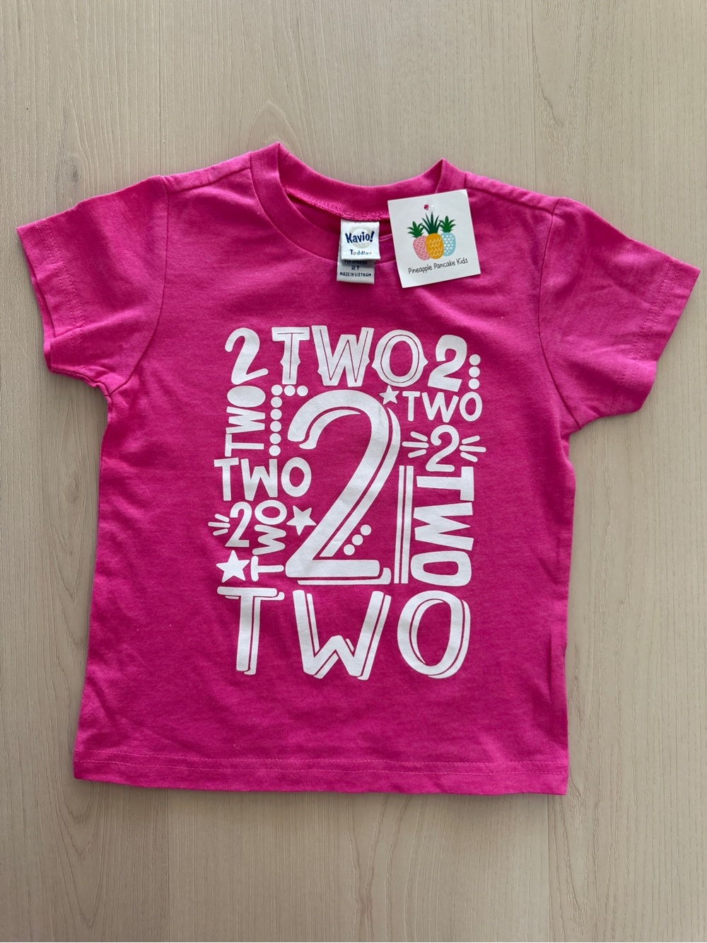 Kids Two Graphic Tee - Pink -